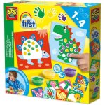 Fingerfarbkiste Dinosaurier SES Creative My First 10 Karten 3 waschbare Farben