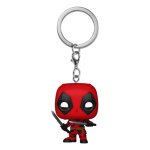 Porta-chaves Funko Pop! Deadpool com Espadas Vinil Vermelho e Preto