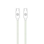 Câble USB-C à USB-C Celly 1,5 m Tressé Vert/Blanc
