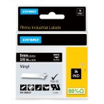 Nastro Etichette DYMO Rhino Vinile 9 mm x 5,5 m Bianco su Nero