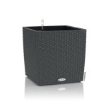 Macetero LECHUZA Cube Cottage 30 Autorriego Granito Gris 30x30x30 cm