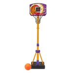 VTech Panier de basket interactif ajustable 3 modes de jeu écran LED 108-141 cm