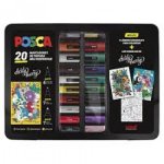 Maletín de rotuladores POSCA Uni-posca 20 unidades PC1M/PC3M/PC5M