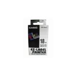 Etikettierungsband Casio XR-18WE 8 m x 18 mm schwarz auf weiß