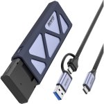 PC-Gehäuse Benfei NVMe M.2 Aluminium Grau mit USB-A und USB-C