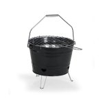 Barbecue à charbon portable Livoo Doc327n 27 cm acier chromé pliable
