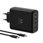 GaN-Ladegerät 140W Ewent EW1337 3xUSB-C PD 3.1 1xUSB-A QC 3.0
