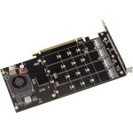 Interner PCIe x16 Controller Kalea-informatique für 4 M.2 NVMe SSDs mit Lüfter
