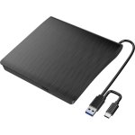 Externer DVD-Brenner Xlyne 570501 USB 2.0 und USB-C schwarz