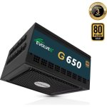 Fonte de Alimentação Evolveo G650 Certificação 80+ Gold 650W modular ventoinha silenciosa