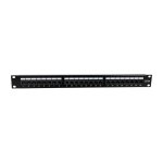 Painel de patch Lanview LVR-CAT6a-UTP-LSA 24 portas aço preto 1U