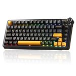 Tastiera Aula Au75 75% wireless Hot-swap RGB PBT con manopola multifunzione