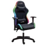 Chaise Gaming Amstrad AMS-LED-FUSION-BK Noire avec LED 366 effets