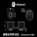 Refrigeração Líquida Bitspower Artemis Adaptador reto prateado 10mm