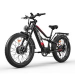 Elektrofahrrad Generisch ES7PRO-B Doppelmotor 52V 1500W 26" Schwarz