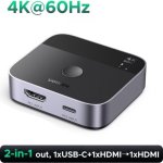 KVM-Schalter Ugreen AW503 2x1 4K@60Hz USB-C/HDMI