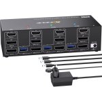 Commutateur KVM Kceve 3 PCs/3 Moniteurs HDMI 2.1 et DisplayPort