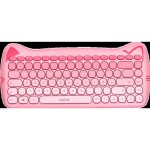 Tastatur LogiLink ID0220 Universal Membran kabellose Maus rosa QWERTZ
