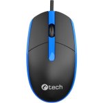 Maus C-Tech WM-10B USB 1200 DPI Blau Schwarz mit Scrollrad