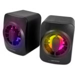 Altifalantes Esperanza PC USB 5W com iluminação LED e controlo de volume