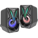 Altoparlanti LinQ cablati 6 W con connessione 3,5 mm e USB RGB