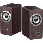 Haut-parleurs Genius PC câble 3,5 mm 10 W design bois avec contrôles