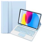 Royal Bailey Ps11c-1 Funda Con Bluetooth Teclado Para Ipad Air 11(2024)/ipad Air 5 10.9(2022)/ipad Air 4 10.9(2020)/ipad Pro 11(2022/2021/2020/2018) Azul