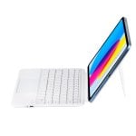 Royal Bailey U8-10th Funda Con Bluetooth Teclado Para Ipad 10th(2022)10.9 Blanco