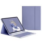 Royal Bailey Ps131-1 Funda Con Bluetooth Teclado Para Ipad Air 13(2024)/ipad Pro 12.9(2022/2021/2020/2018) Morado