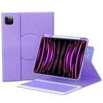 Royal Bailey Hd11 Funda Con Bluetooth Teclado Para Ipad Air 11(2024)/ipad Air 5 10.9(2022)/ipad Air 4 10.9(2020)/ipad Pro 11(2022/2021/2020/2018) Morado