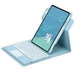 Royal Bailey Pd-e12 Funda Con Bluetooth Teclado Para Ipad 10.2(2021/2020/2019)/ipad Air 10.5/ipad Pro 10.5 Azul