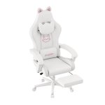 Silla Gaming para Niños Naspaluro Ergonómica Ajustable con Reposapiés