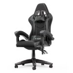 Silla gaming Naspaluro ergonómica piel sintética soporte lumbar reclinable