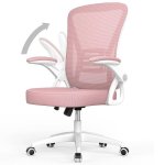 Chaise de bureau ergonomique Naspaluro Rosa avec roulettes