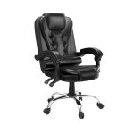 Chaise de bureau Naspaluro ergonomique réglable noire 360°