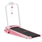 Cinta de correr HomeFitnessCode plegable 2.5 HP pantalla LED 120 kg rosa