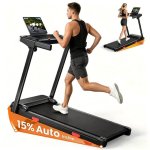 Cinta de Correr Plegable HomeFitnessCode Inclinación 15% 3,0 HP 12 Programas