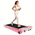 Cinta de correr HomeFitnessCode motorizada 2,5 HP velocidad 10 km/h rosa