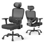 Chaise de Bureau Ergonomique Naspaluro avec Support Lombaire Ajustable