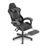 Chaise de bureau Naspaluro Ergonomique PU Cuir Repose-tete Repos-pieds