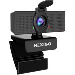 Webcam NexiGo Full HD 1080p USB Microphone Antibruit Couvercle Confidentialité