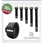 Abrazaderas de velcro Quadrios 50 unidades 20 mm x 100 mm negro