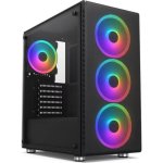 Case PC 1st Cool ML-RAINBOW4-RGB-650 ATX RGB 4 Ventole 650W Vetro