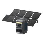 Estação de energia Anker Solix C300X 288Wh 7 portas DC, USB Bateria LiFePO4 Ecrã LCD Carregador solar