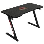 Mesa Gaming Azgenon 120 cm Noir avec gestion câbles et porte-gobelet