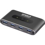 Conmutador USB SpeaKa Professional 2 puertos USB-C a 4 USB-A 3.0 con cable 1 m