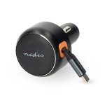 Ladegeraet Zigarettenanzuender NEDIS CCH1C30WBK USB-C ausziehbar