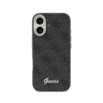 Guess Hülle Polipiel Logo Relief Schwarz MagSafe Kompatibel iPhone 17