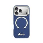 Guess IML Komplettschutz Hülle Blau MagSafe Kompatibel für iPhone 17 Pro