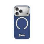 Guess IML Komplettschutz Hülle Blau MagSafe Kompatibel für iPhone 17 Pro Max